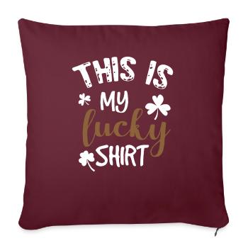 C'est ma chemise porte bonheur - Housse de coussin décorative 45 x 45 cm - bordeaux - Devant