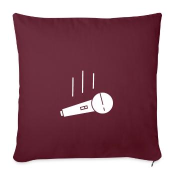 Mic Drop Funny Performer Comedian Rapper Un cadeau cool - Housse de coussin décorative 45 x 45 cm - bordeaux - Devant