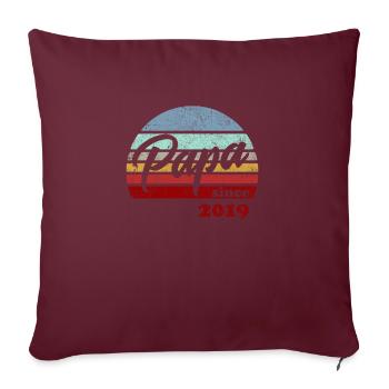 Papa cadeau de naissance idée cadeau 2019 bébé papa - Housse de coussin décorative 45 x 45 cm - bordeaux - Devant