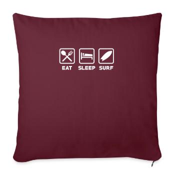 surfer - Sofa pillowcase 17,3'' x 17,3'' (45 x 45 cm) - burgundy - Front