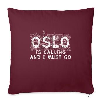 Oslo - Housse de coussin décorative 45 x 45 cm - bordeaux - Devant