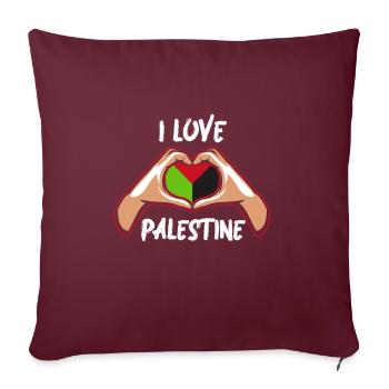 Palestine - Housse de coussin décorative 45 x 45 cm - bordeaux - Devant