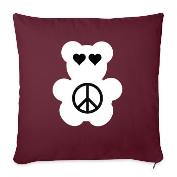 Festival Bear - Housse de coussin décorative 45 x 45 cm - bordeaux - Devant