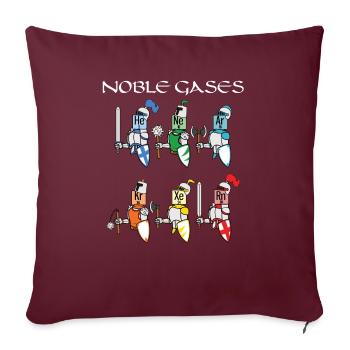Funny Chemistry Medieval Science Noble Gases Knigh - Sofa pillowcase 17,3'' x 17,3'' (45 x 45 cm) - burgundy - Front