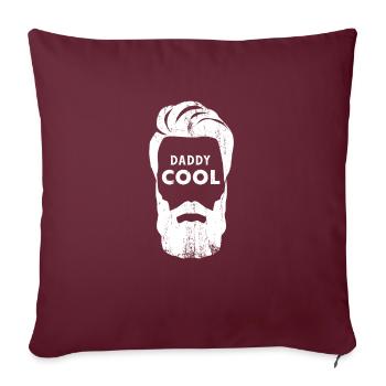 Cadeau papa cool barbe, cadeau de fête des pères pour lui - Housse de coussin décorative 45 x 45 cm - bordeaux - Devant