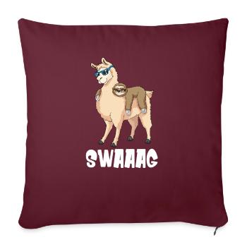Swag Lustiges Geschenk - Sofakissenbezug 45 x 45 cm - Burgunderrot - Vorne