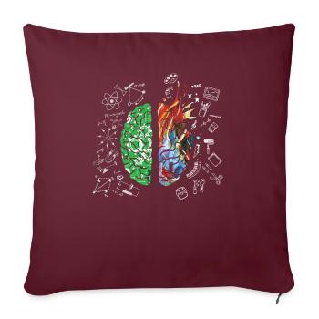 Gehirn Wissenschaft Neurologie Geschenk Design Kunst Idee drucken - Sofakissenbezug 45 x 45 cm - Burgunderrot - Vorne