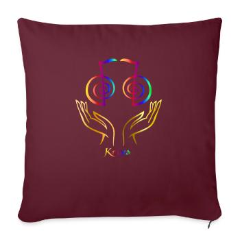 Cadeau de guérison du maître chakra spirituel Reiki - Housse de coussin décorative 45 x 45 cm - bordeaux - Devant