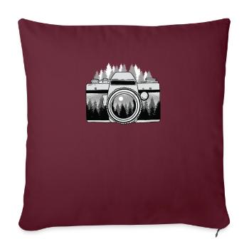 Photographe appareil photo photo-photographe cadeau - Housse de coussin décorative 45 x 45 cm - bordeaux - Devant