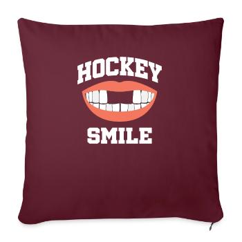 Joueur de hockey Joueur de hockey - Housse de coussin décorative 45 x 45 cm - bordeaux - Devant