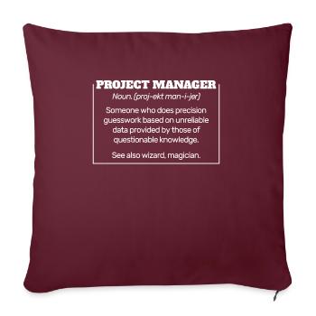 Chef de projet cadeau Directeur général superviseur - Housse de coussin décorative 45 x 45 cm - bordeaux - Devant