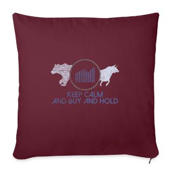 Buy And Hold Dividenden Kapitalist Geschenk - Sofakissenbezug 45 x 45 cm - Burgunderrot - Vorne