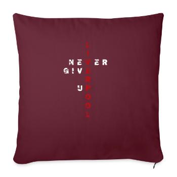 Liverpool - Housse de coussin décorative 45 x 45 cm - bordeaux - Devant