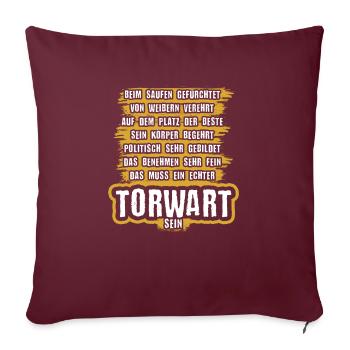 Torwart - Sofakissenbezug 45 x 45 cm - Burgunderrot - Vorne