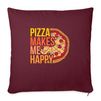 Pizza - Sofakissenbezug 45 x 45 cm - Burgunderrot - Vorne
