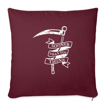 Cadeau de fan de Grim Reaper Scythe Grim Reaper - Housse de coussin décorative 45 x 45 cm - bordeaux - Devant