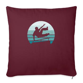Parkour - Housse de coussin décorative 45 x 45 cm - bordeaux - Devant