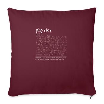 Lustiges Design für Physiker - Sofakissenbezug 45 x 45 cm - Burgunderrot - Vorne
