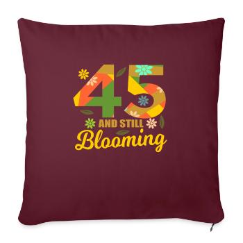 45. Geburtstag 45 Jahre alte Geschenkidee - Sofakissenbezug 45 x 45 cm - Burgunderrot - Vorne