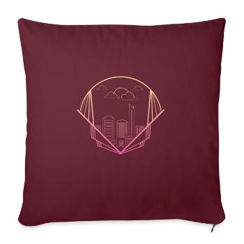 horizon - Housse de coussin décorative 45 x 45 cm - bordeaux - Devant