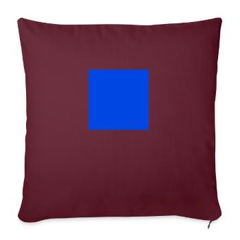 blaues Quadrat - Sofakissenbezug 45 x 45 cm - Burgunderrot - Vorne