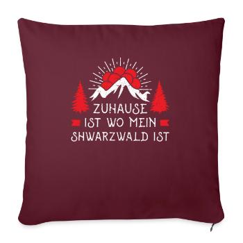 Zuhause Schwarzwald Shirt - Sofakissenbezug 45 x 45 cm - Burgunderrot - Vorne
