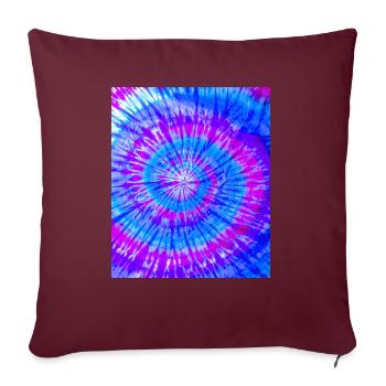 Motif abstrait coloré Batik Violet Bleu - Housse de coussin décorative 45 x 45 cm - bordeaux - Devant