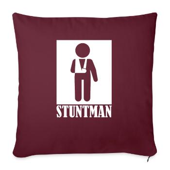 Stuntman Arm Bruch Knochenbruch - Sofakissenbezug 45 x 45 cm - Burgunderrot - Vorne