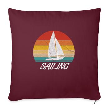 voile - Housse de coussin décorative 45 x 45 cm - bordeaux - Devant