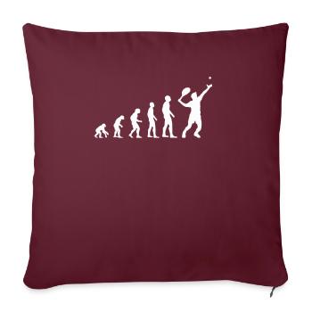 Evolution Tennis tolles Geschenk Sport Fun - Sofakissenbezug 45 x 45 cm - Burgunderrot - Vorne