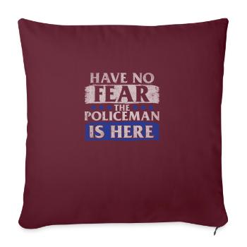 Cadeau de flic policier - Housse de coussin décorative 45 x 45 cm - bordeaux - Devant