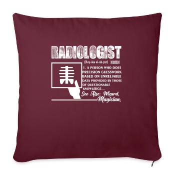 Définition du radiologue - Housse de coussin décorative 45 x 45 cm - bordeaux - Devant
