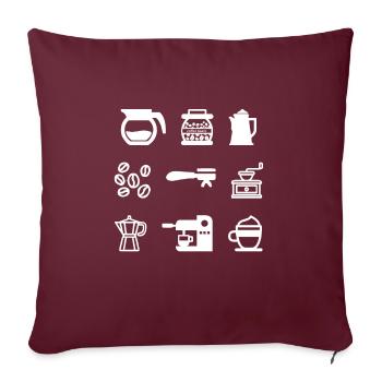 Kaffee / Barista - Sofakissenbezug 45 x 45 cm - Burgunderrot - Vorne