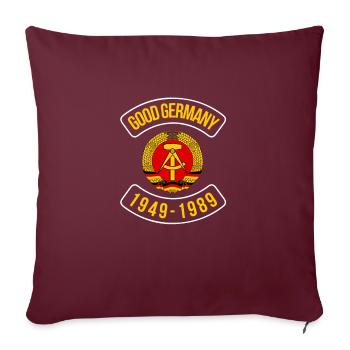 DDR Good Allemagne - Housse de coussin décorative 45 x 45 cm - bordeaux - Devant