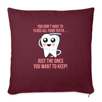 Dentist Dental Teeth Dentist Doctor Dental Assistant - Sofa pillowcase 17,3'' x 17,3'' (45 x 45 cm) - burgundy - Front