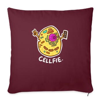 Cell-Fie Funny Science Biology - Sofakissenbezug 45 x 45 cm - Burgunderrot - Vorne