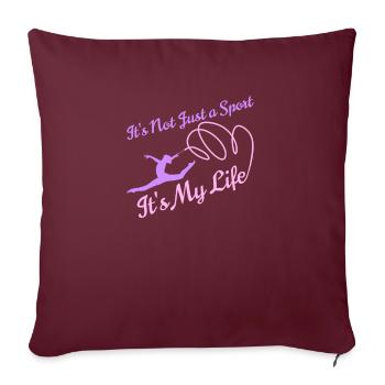 Gymnast gymnast gymnast funny gymnastics saying gymnast - Sofa pillowcase 17,3'' x 17,3'' (45 x 45 cm) - burgundy - Front