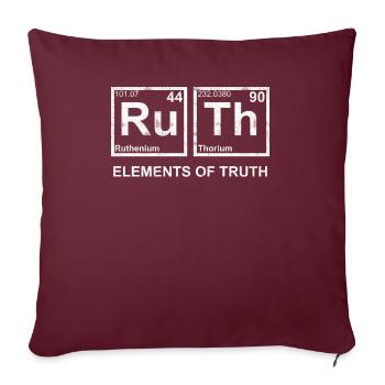 RBG Ruth Elemente der Wahrheit Ruthenium Thorium Perio - Sofakissenbezug 45 x 45 cm - Burgunderrot - Vorne