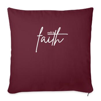 Croyance de foi - Housse de coussin décorative 45 x 45 cm - bordeaux - Devant