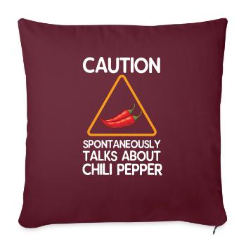 Piment - Housse de coussin décorative 45 x 45 cm - bordeaux - Devant