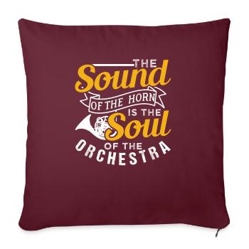 Cadeau d'orchestre de cor - Housse de coussin décorative 45 x 45 cm - bordeaux - Devant