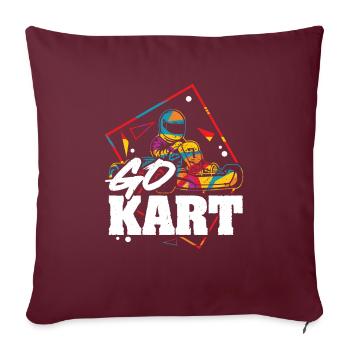 Go Kart Racer Construit pour Speed King Of Racetrack - Housse de coussin décorative 45 x 45 cm - bordeaux - Devant