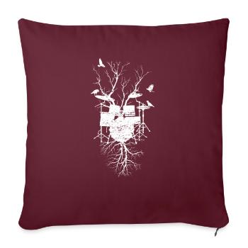 C’est de ça qu’il s’agit. Drummer - Housse de coussin décorative 45 x 45 cm - bordeaux - Devant
