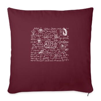65 anniversaire professeur de mathématiques - Housse de coussin décorative 45 x 45 cm - bordeaux - Devant