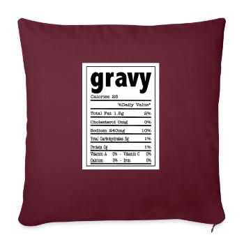 Gravy Ernährung Food Fakten Kostüm - Sofakissenbezug 45 x 45 cm - Burgunderrot - Vorne