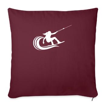 Mädchen Wakeboarding T-Shirt Geschenk - Sofakissenbezug 45 x 45 cm - Burgunderrot - Vorne