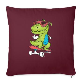 dinosaure - Housse de coussin décorative 45 x 45 cm - bordeaux - Devant