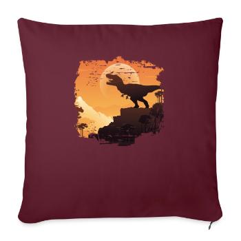 dinosaure - Housse de coussin décorative 45 x 45 cm - bordeaux - Devant
