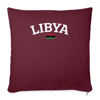 Libye - Housse de coussin décorative 45 x 45 cm - bordeaux - Devant