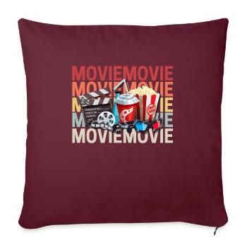 Film - Housse de coussin décorative 45 x 45 cm - bordeaux - Devant